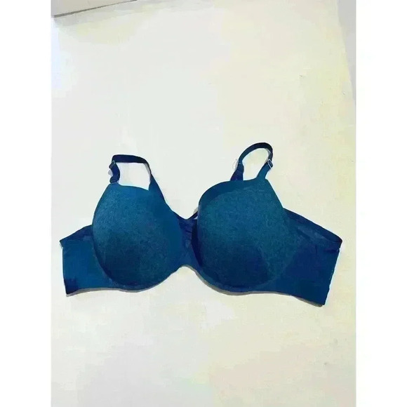 Torrid Curve Teal Cheetah Leopard Print Underwire Bombshell Bra Womens Size 50B - Picture 6 of 13